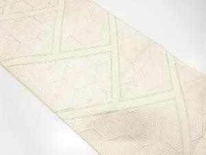 アンティーク　桧垣に重ね亀甲模様織り出し袋帯（材料）